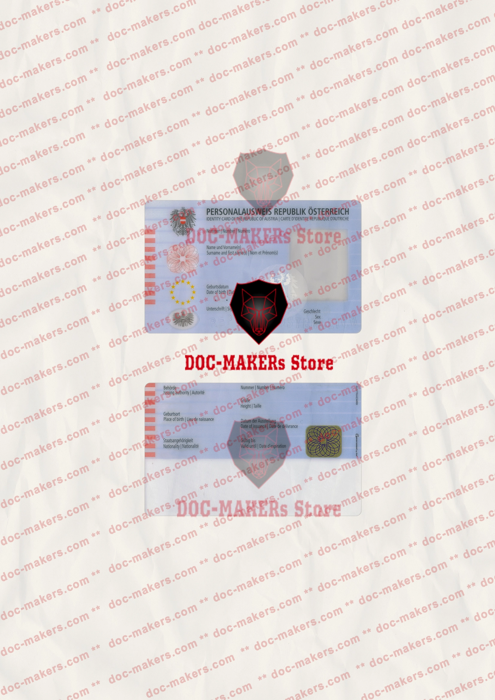 Austria ID Card – PSD Template